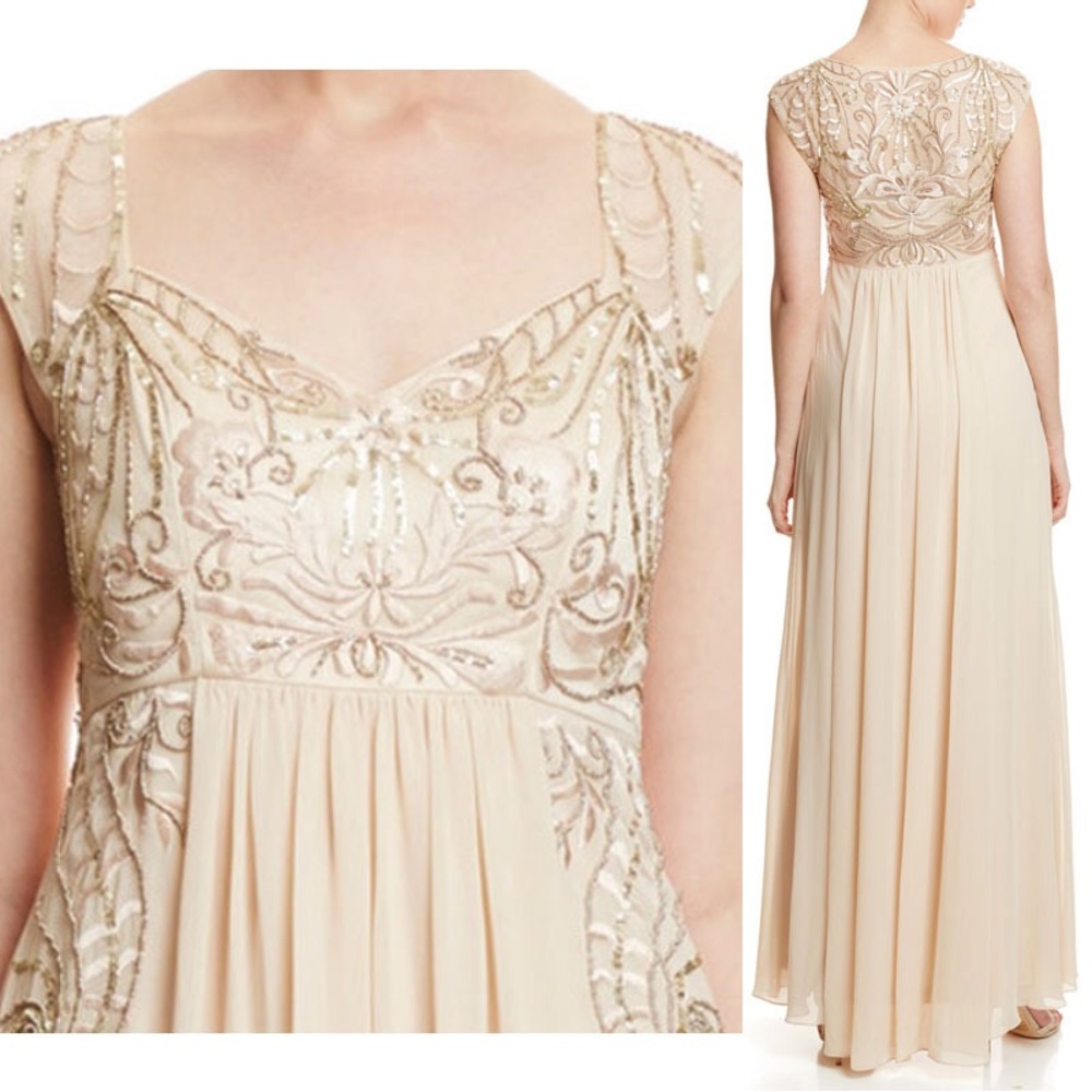 NWT Sue Wong full length beaded dress 🥂